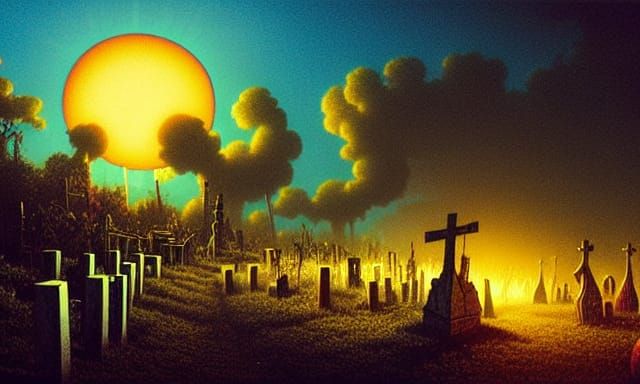 Halloween Graveyard: Synthwave Dreamscape