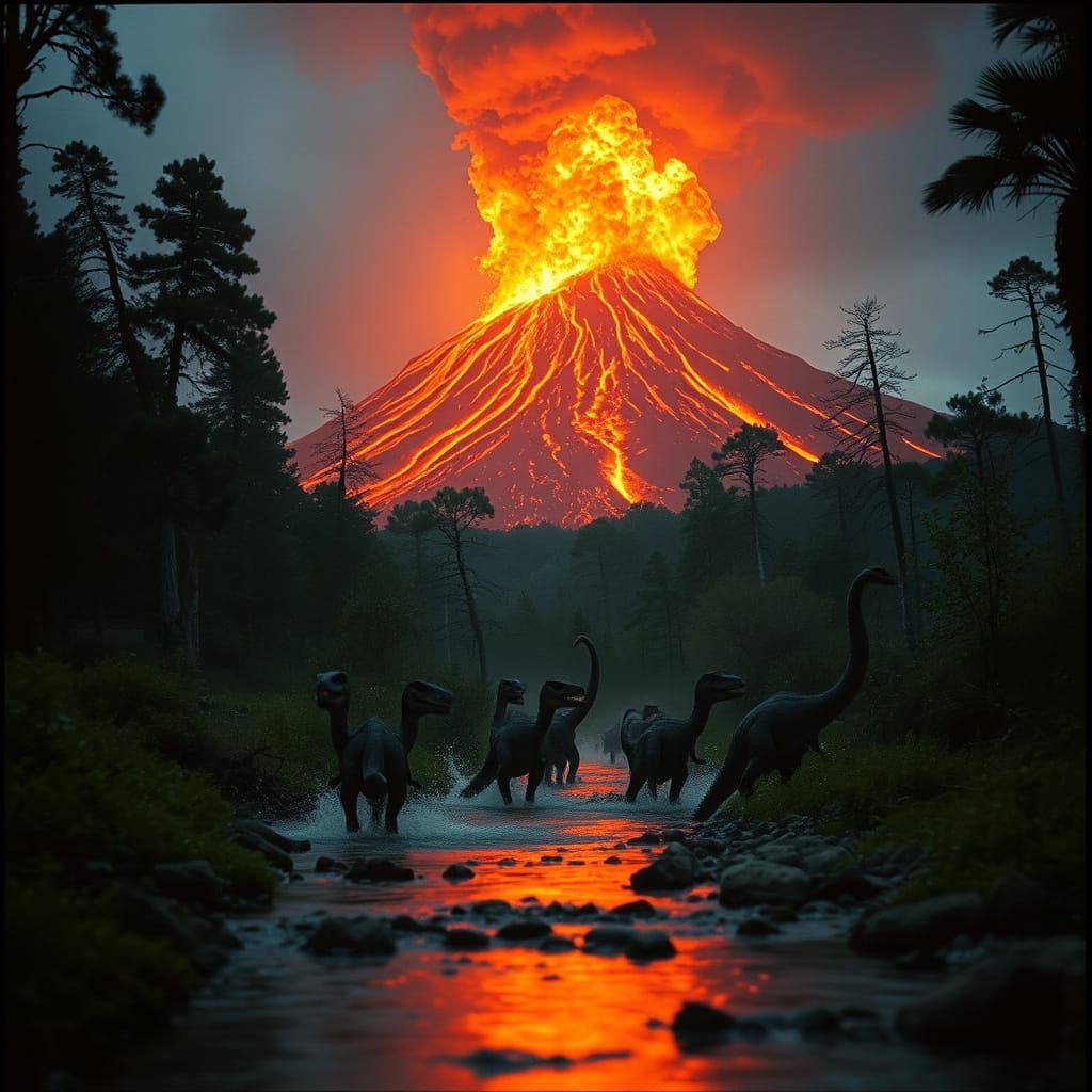 Dramatic Volcanic Eruption During Prehistoric Times