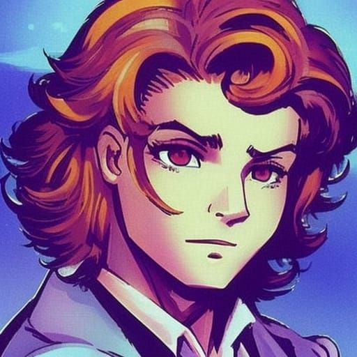 Anime Portrait of James Cagney in Color