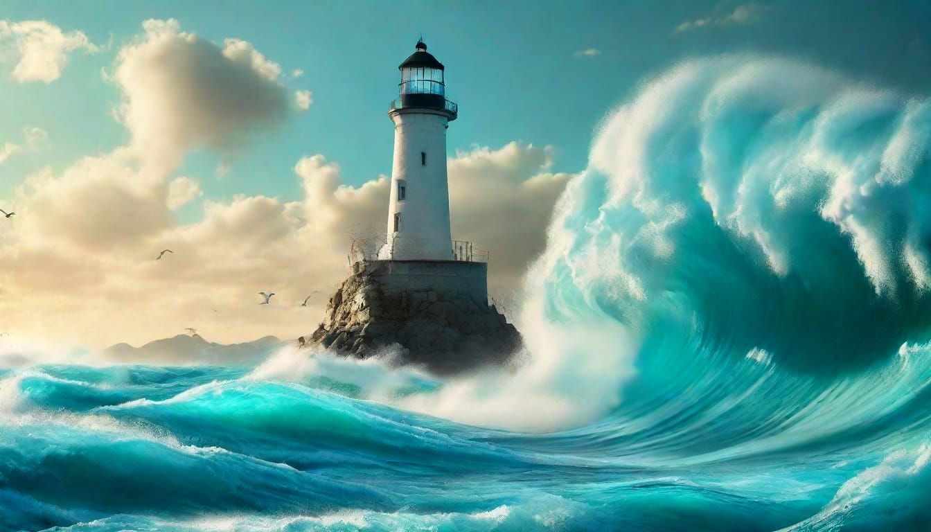Turquoise Tornado Rises from the Sea