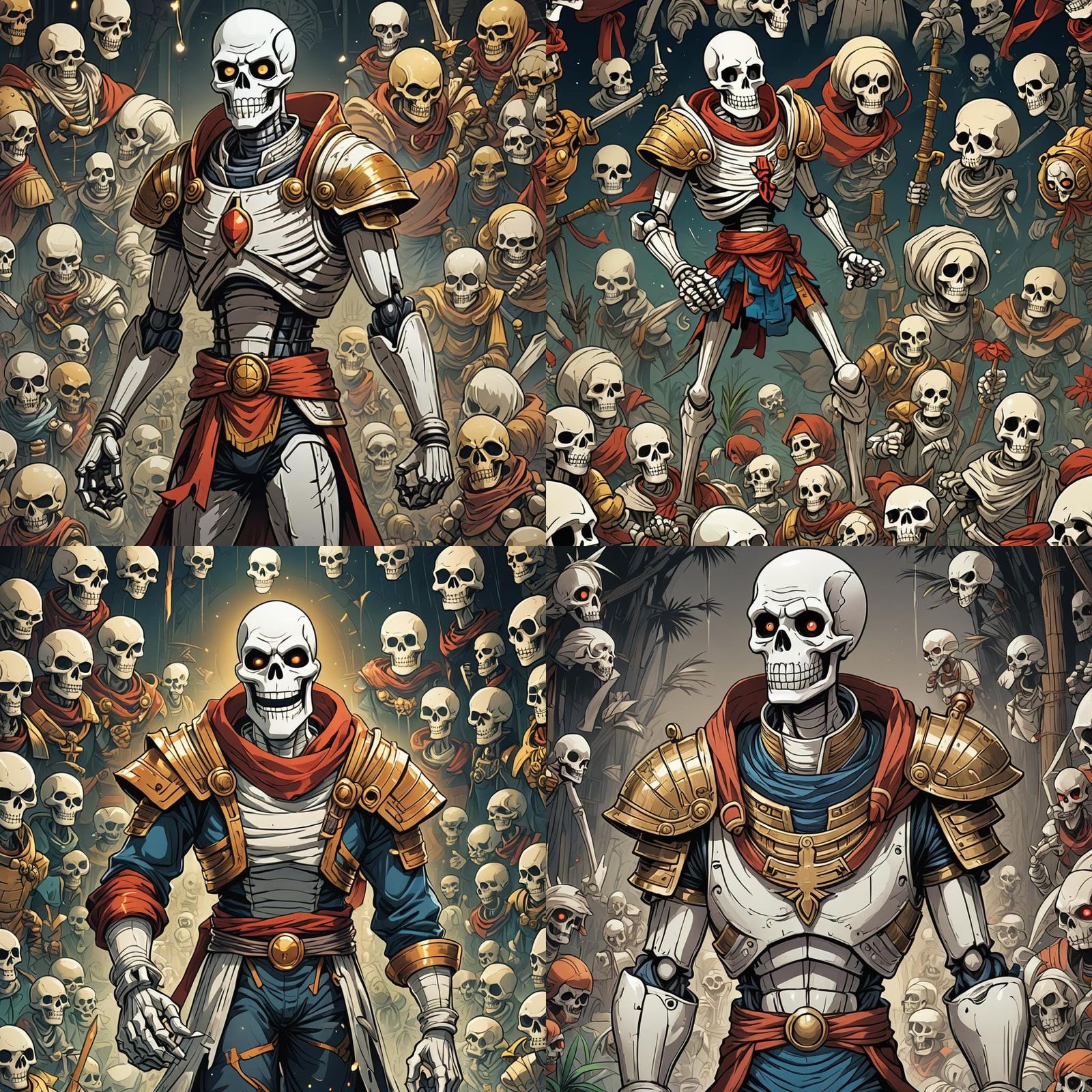 Papyrus from Undertale in Comic Book Style
