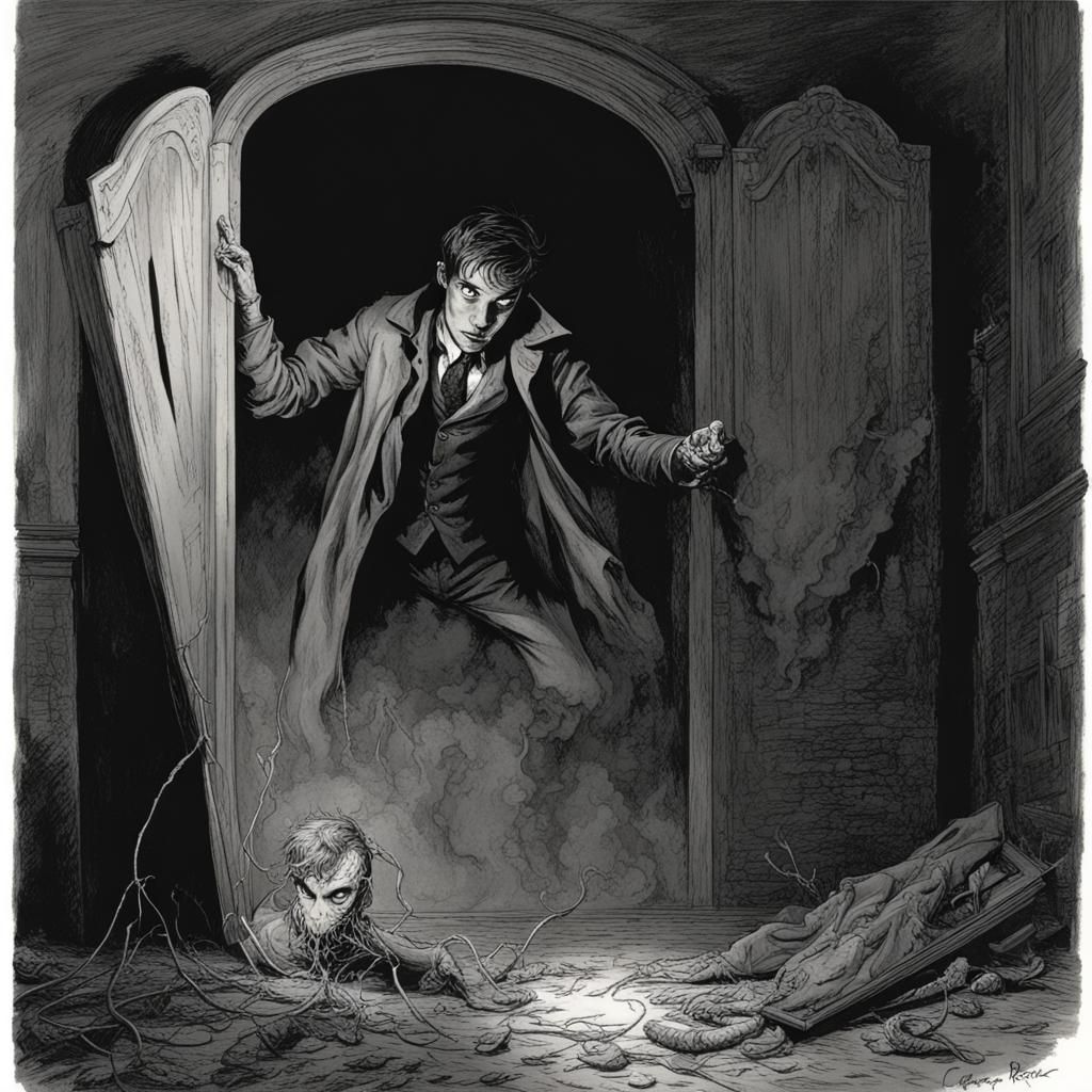 Peter Parker in Horror Style of Gustave Doré