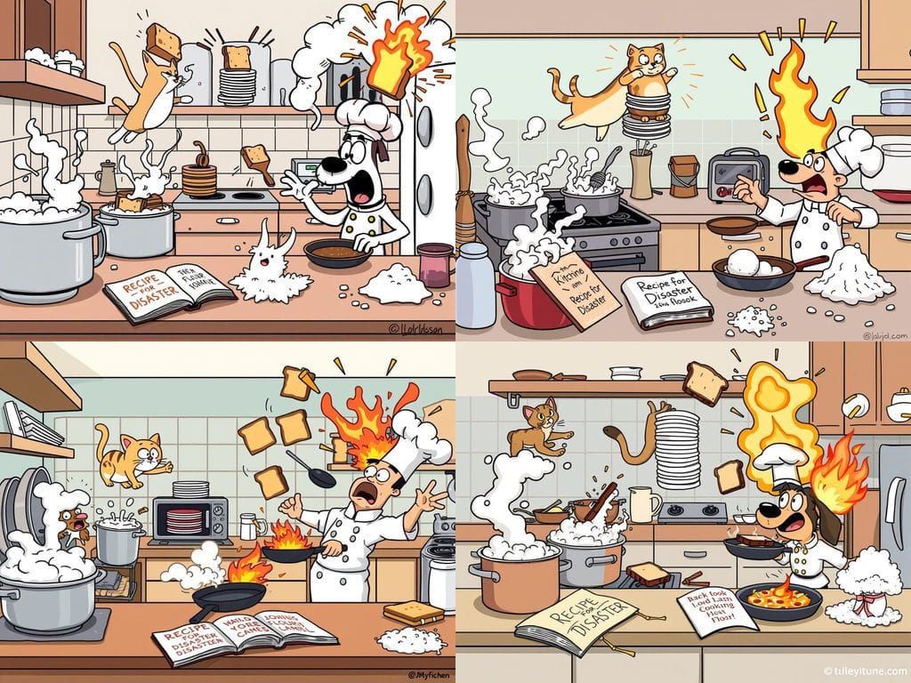 Chaos in the Cartoon Kitchen