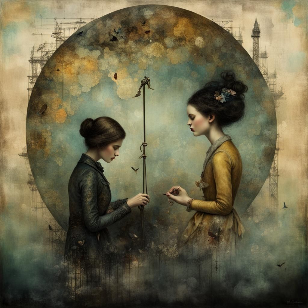 Fantastical World in Ink and Watercolor