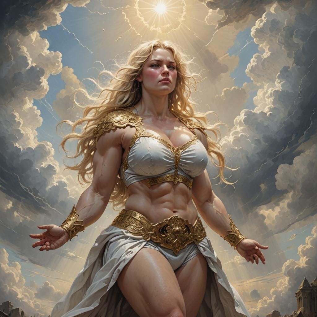 chubby muscle shredded woman blond,big curves,big hips,cool ...