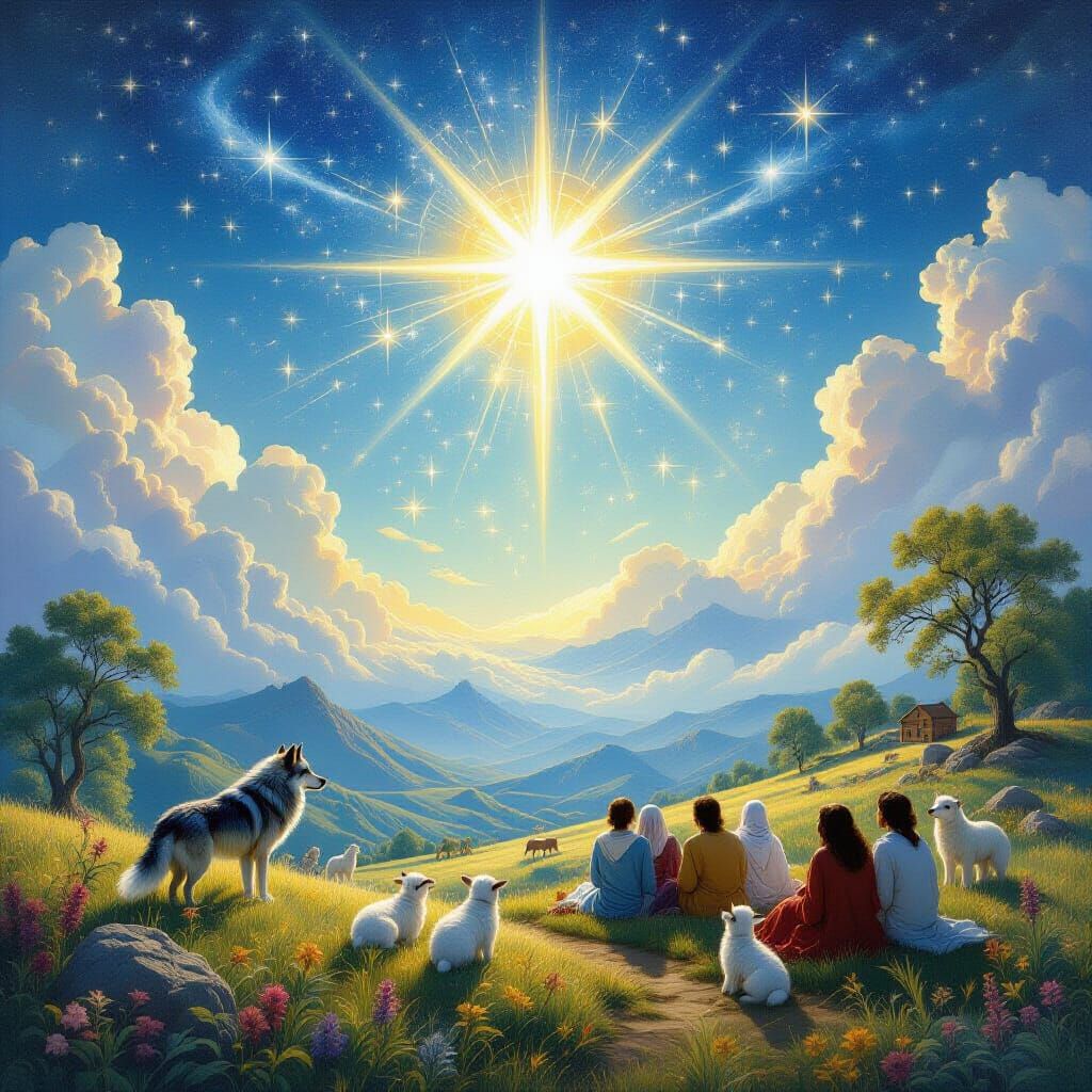 Ethereal Vision of God's Kingdom: Divine Light and Peace
