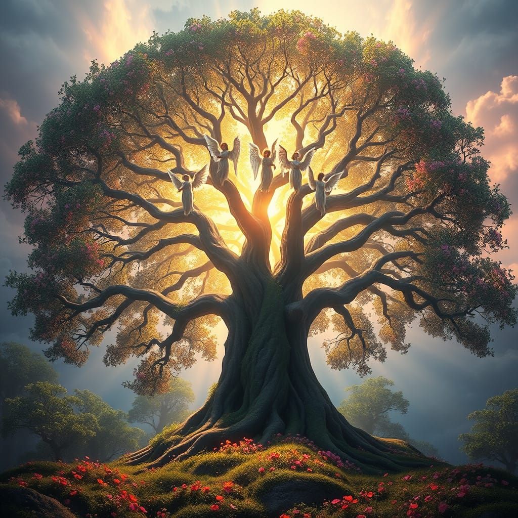 Serenity Tree of Life Enveloped in Loving Energy and Gentle....