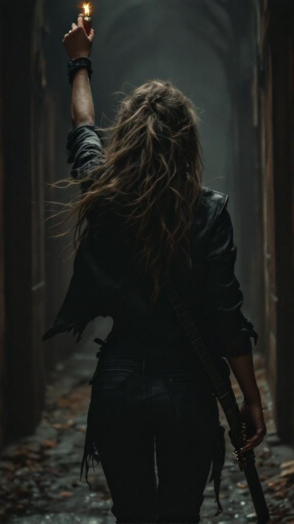 Heavy Metal Guitarist in Doré Horror Style