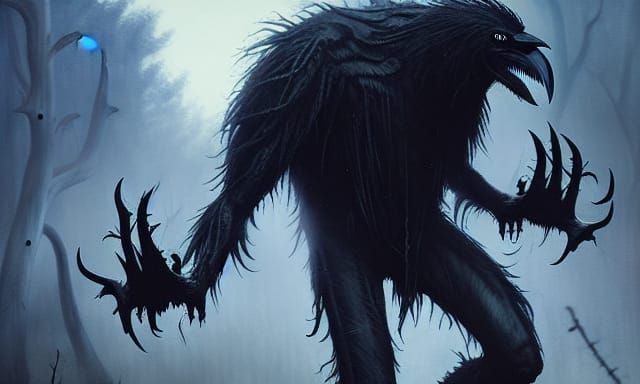 Sinister Raven Crow Wendigo Monster for Halloween