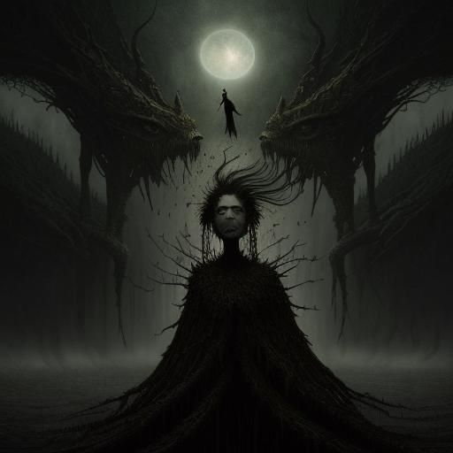 Dramatic Digital Painting of Despair Inspired by Kehoe