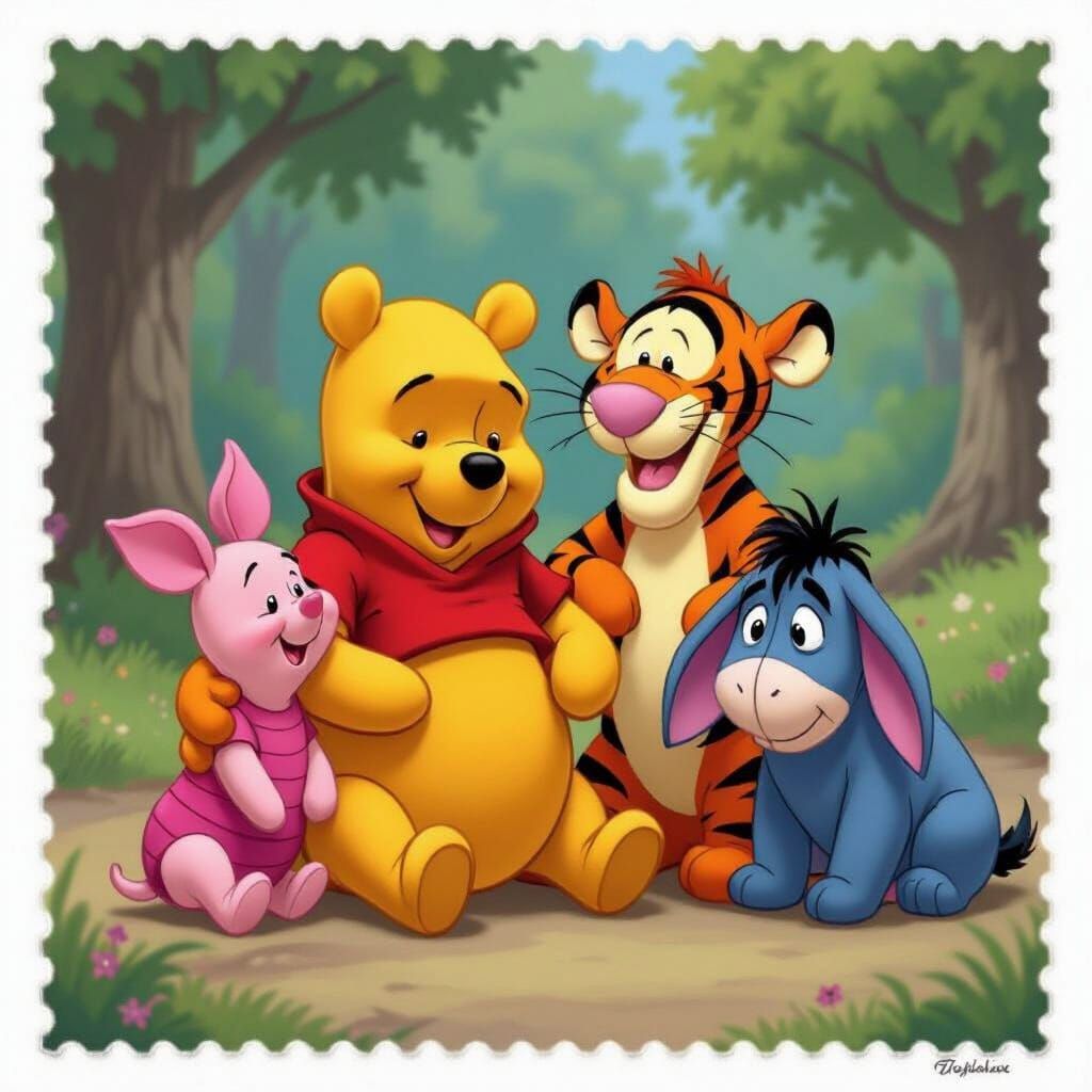 Winnie the Pooh and Friends in Realistic Photo Quality
