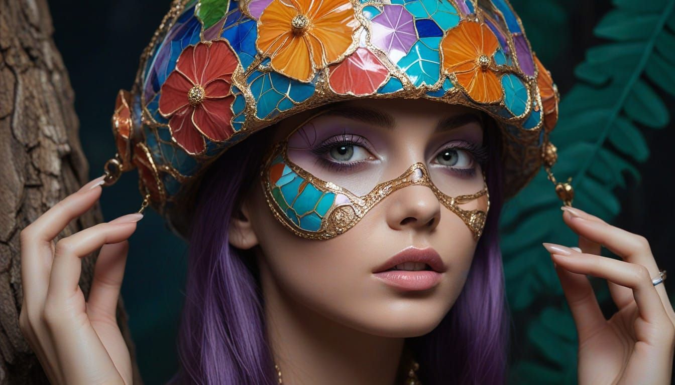 Surreal Goddess in Opalescent Latex Skin