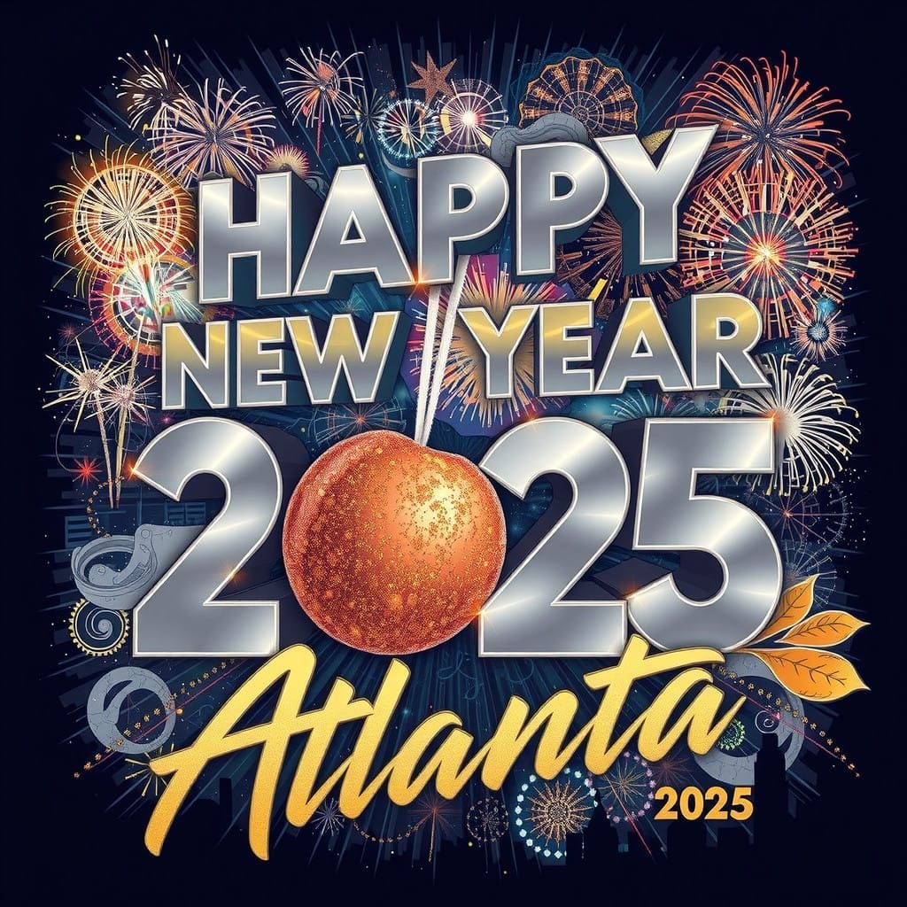 Midnight Peach Drop Celebration in Atlanta