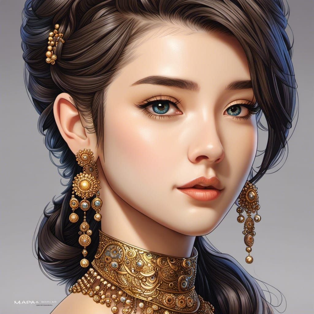 Tater Tot Woman: Anime Portrait in Manga Style