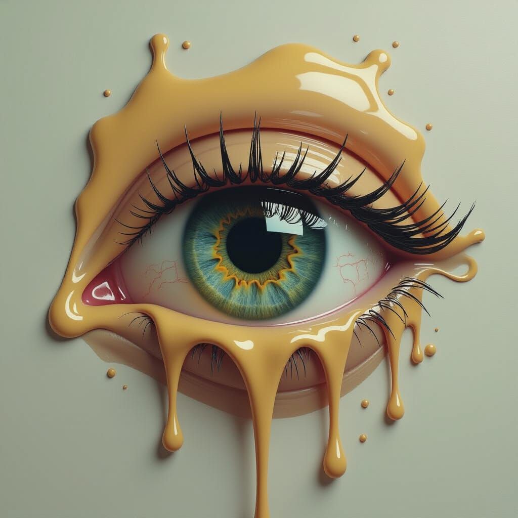 Surreal Melting Eye in Dalí Style