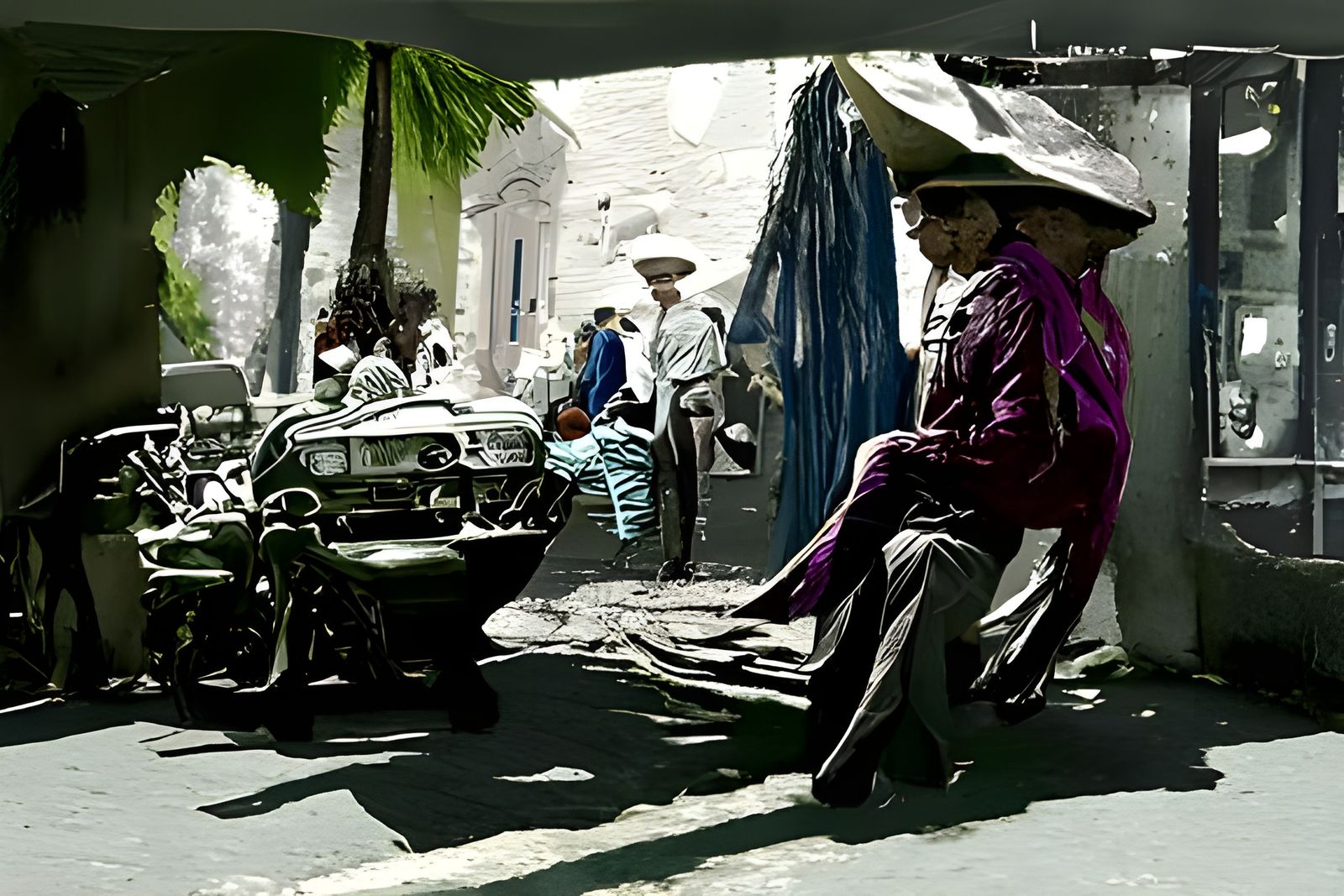 Vibrant Colorized Oil Painting with Natural Colors