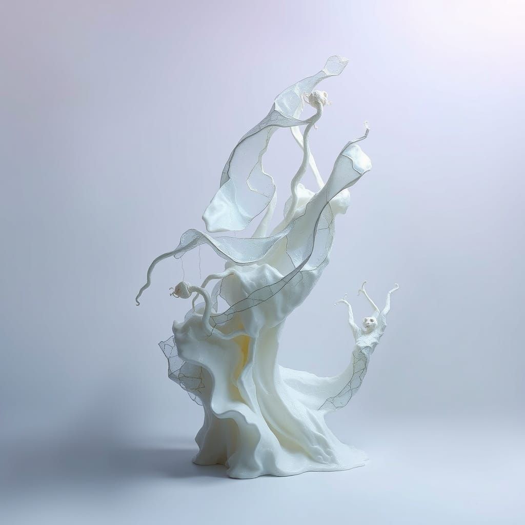 Dreamlike Abstract Sculptures in Ethereal, Weightless Beauty