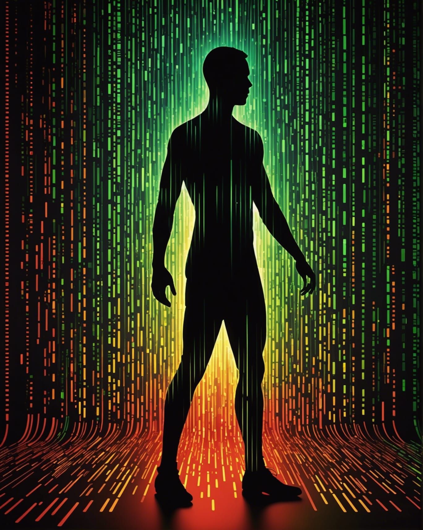 Binary Silhouette: Digital Dance in Ultra HD