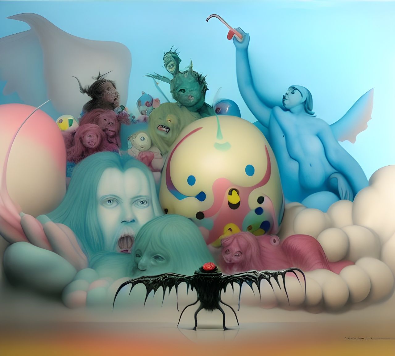 Lucifer's Sinister Candyland: An Alcohol Ink Nightmare