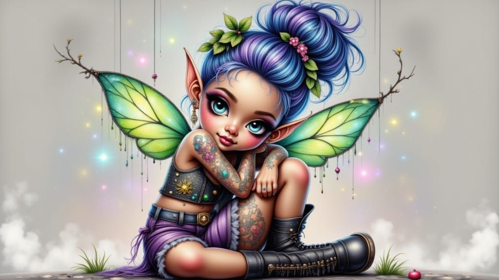 <lora:Punk:1.0> <lora:Hennie Punk:1.0> <lora:Whimsical Cutie...