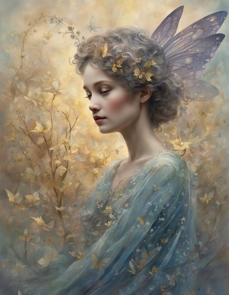 Enchanted Fairy Dances in Decaying Calendar Gown