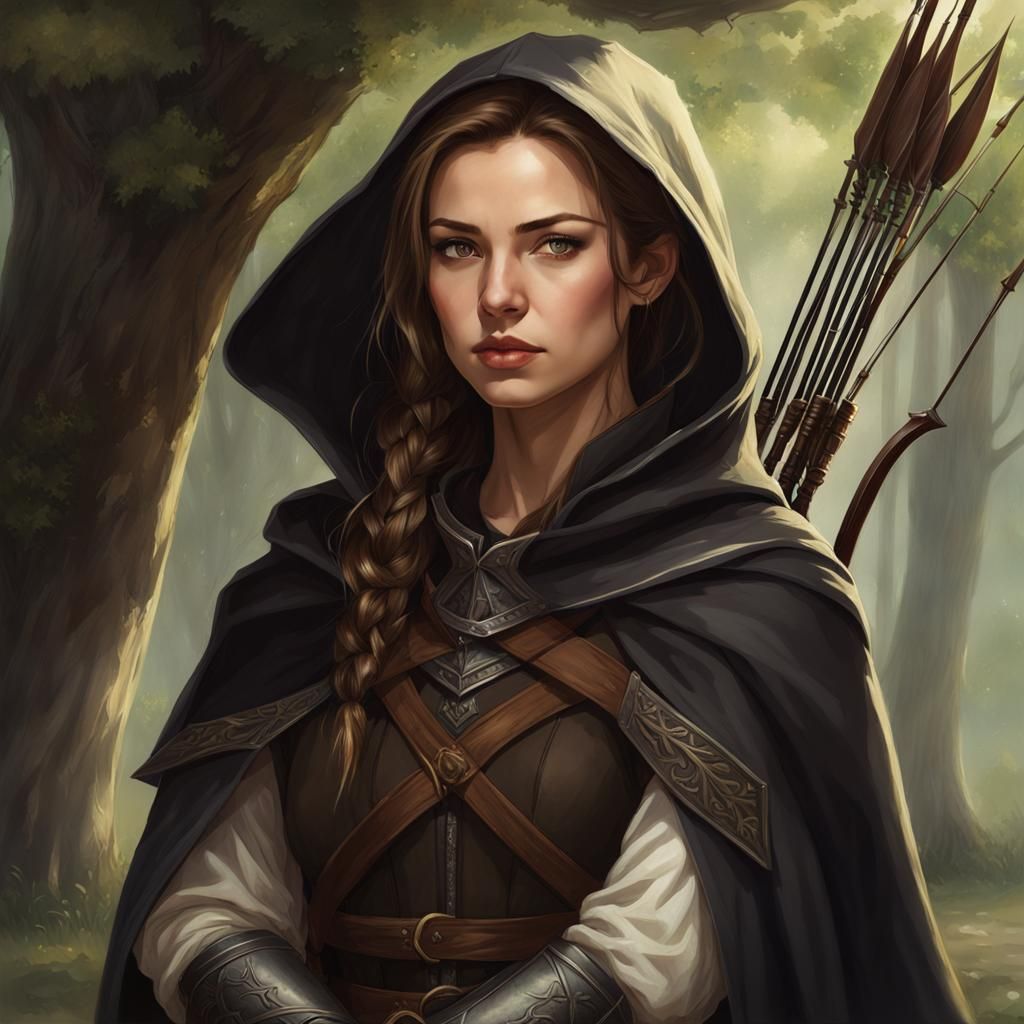 Medieval Ranger Portrait in Fantasy Setting