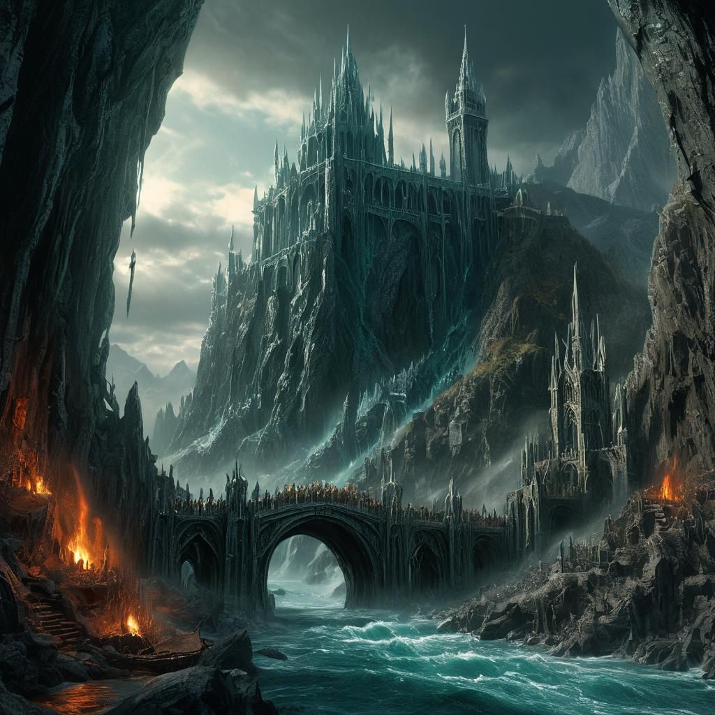 Dol Guldur Underworld Portrait in Maximalist Style