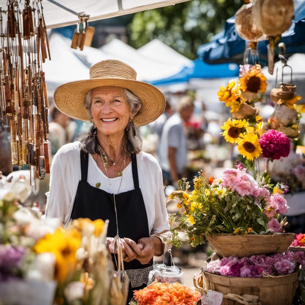 Farmers Market Vendor Portrait in CG Society Style