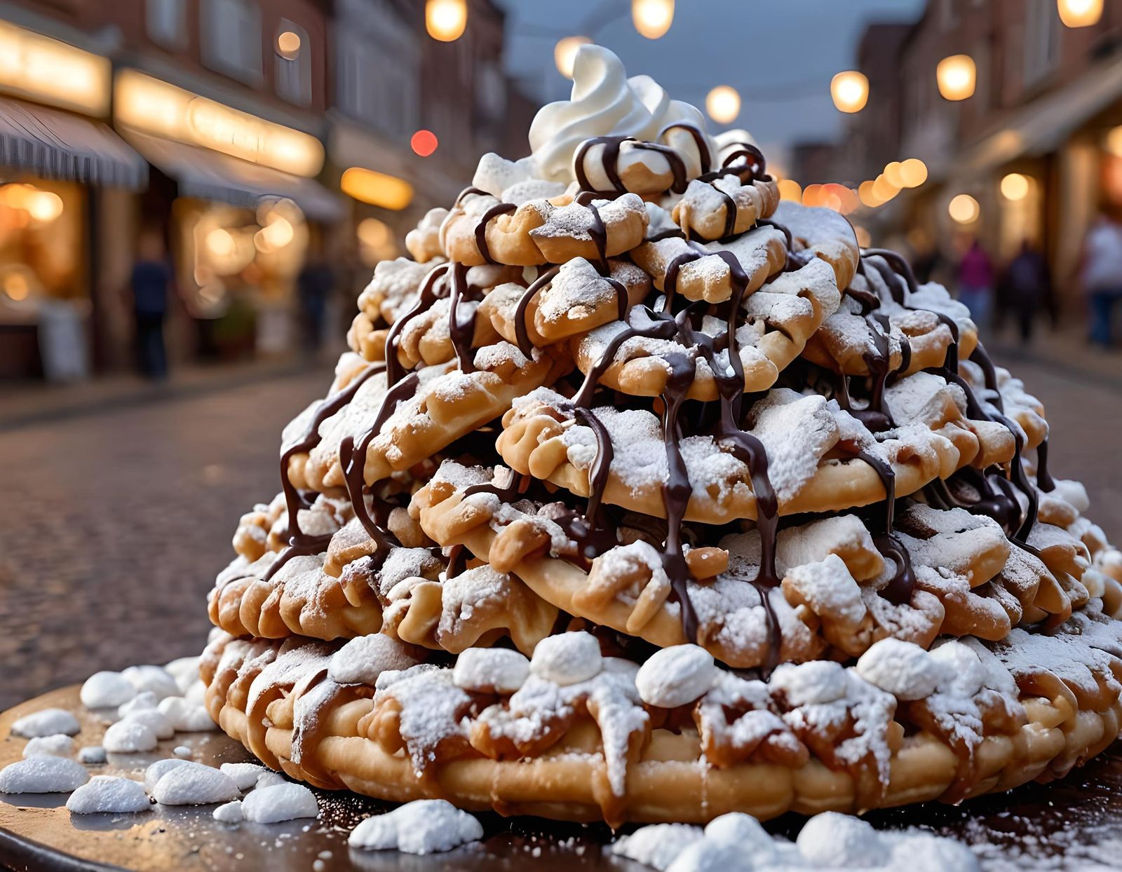 Delicious S'more Funnel Cake Photography in 8K