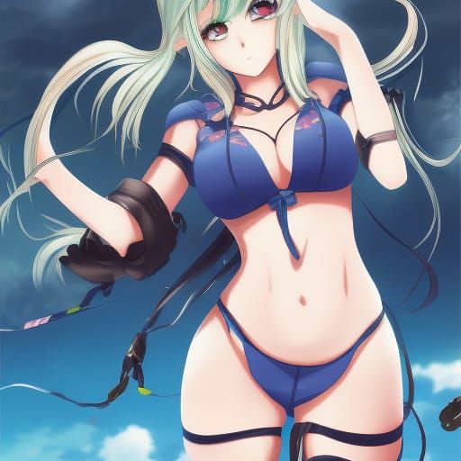 Anime Style Nude Girl Digital Art