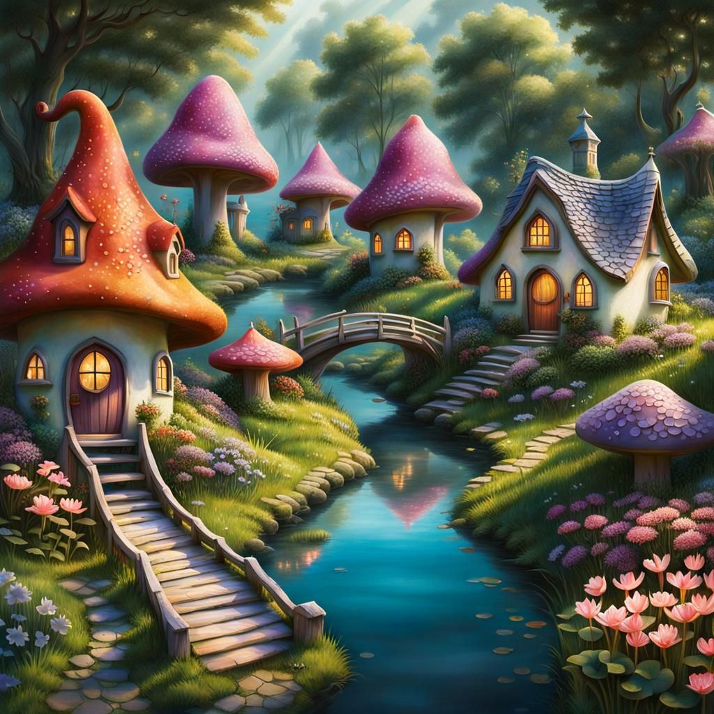 Enchanting Fairy Town in Hidden Grove