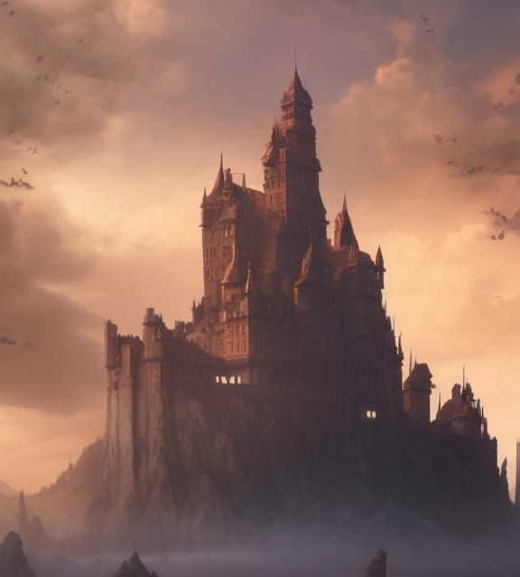 Epic Medieval Castle Fortress: Digital Matte Painting