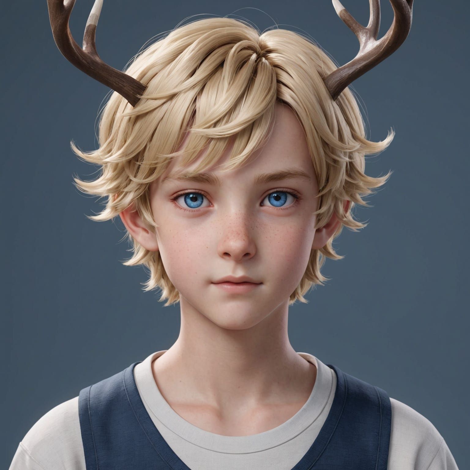 Deer Boy Hybrid in 3D Anime Style