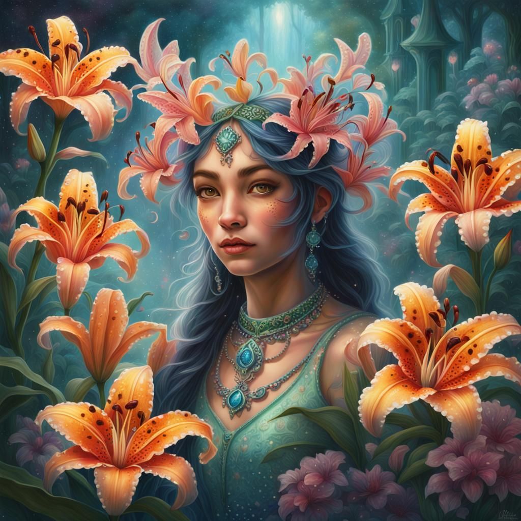 Dreamy Princess Tiger Lily in Fantasy Art Style