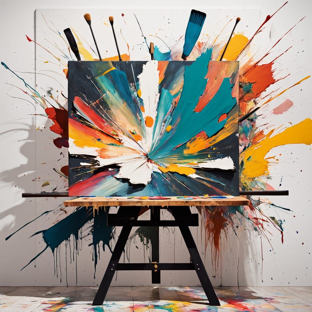 Abstract Expressionist Dance on Artist's Palette