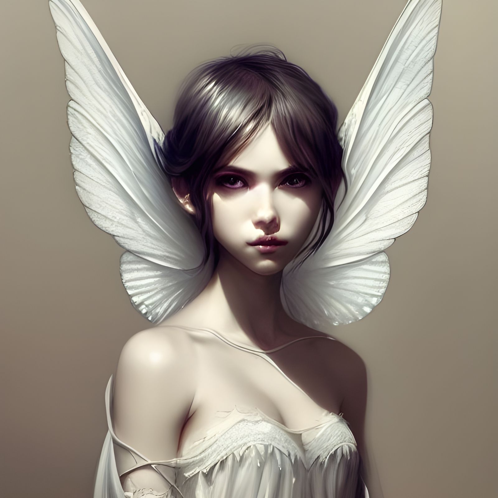 Cute Pixie with Intricate Wings, Digital Illustration