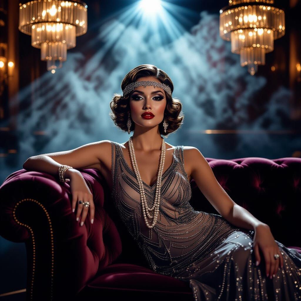 Glamorous Hollywood Lounge with Art Deco Style