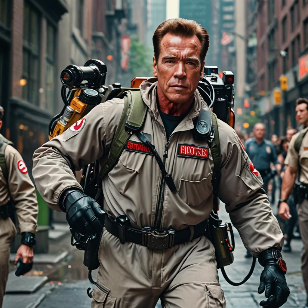 Arnold Schwarzenegger in "Ghostbusters"