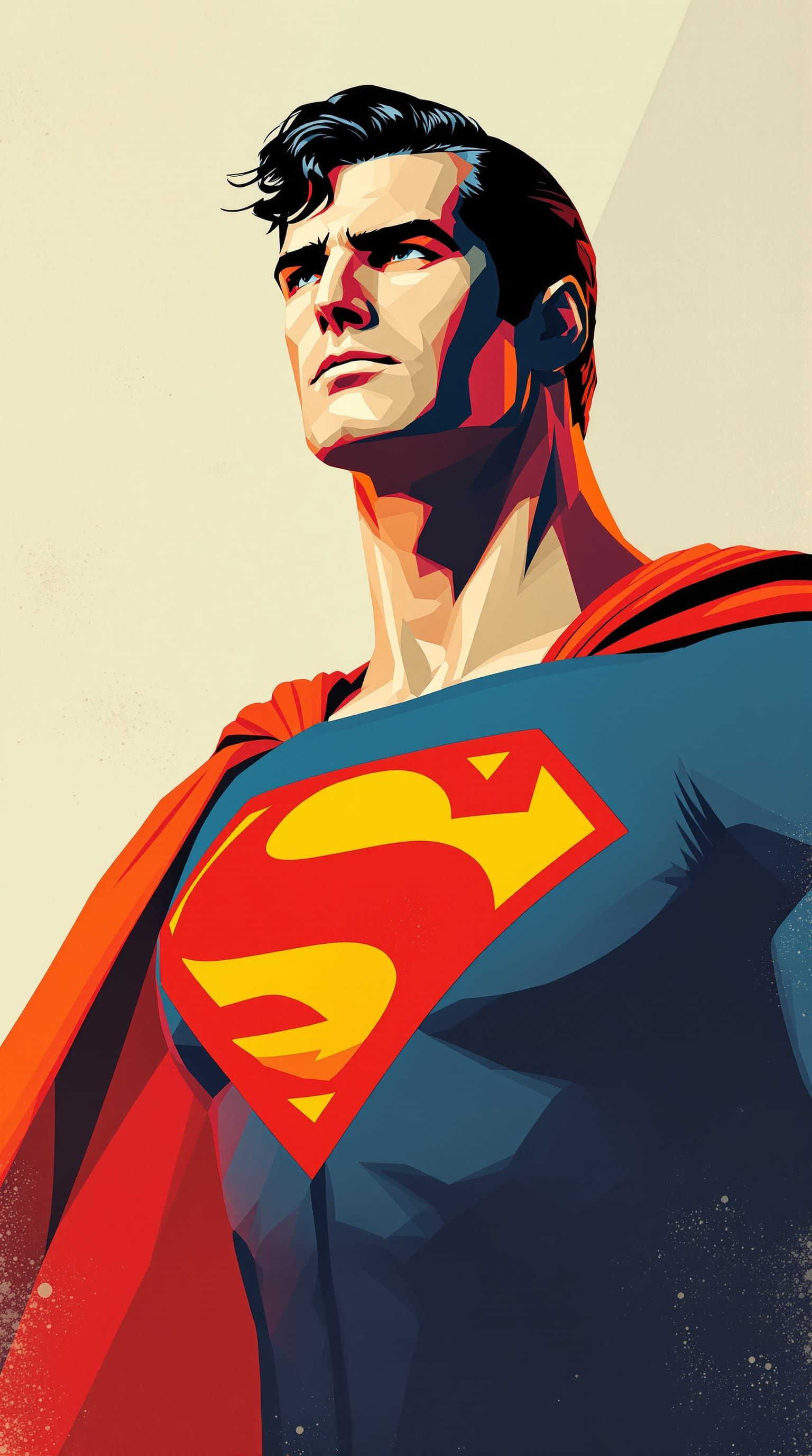 Superman Poster in Mid-Century Modern Design