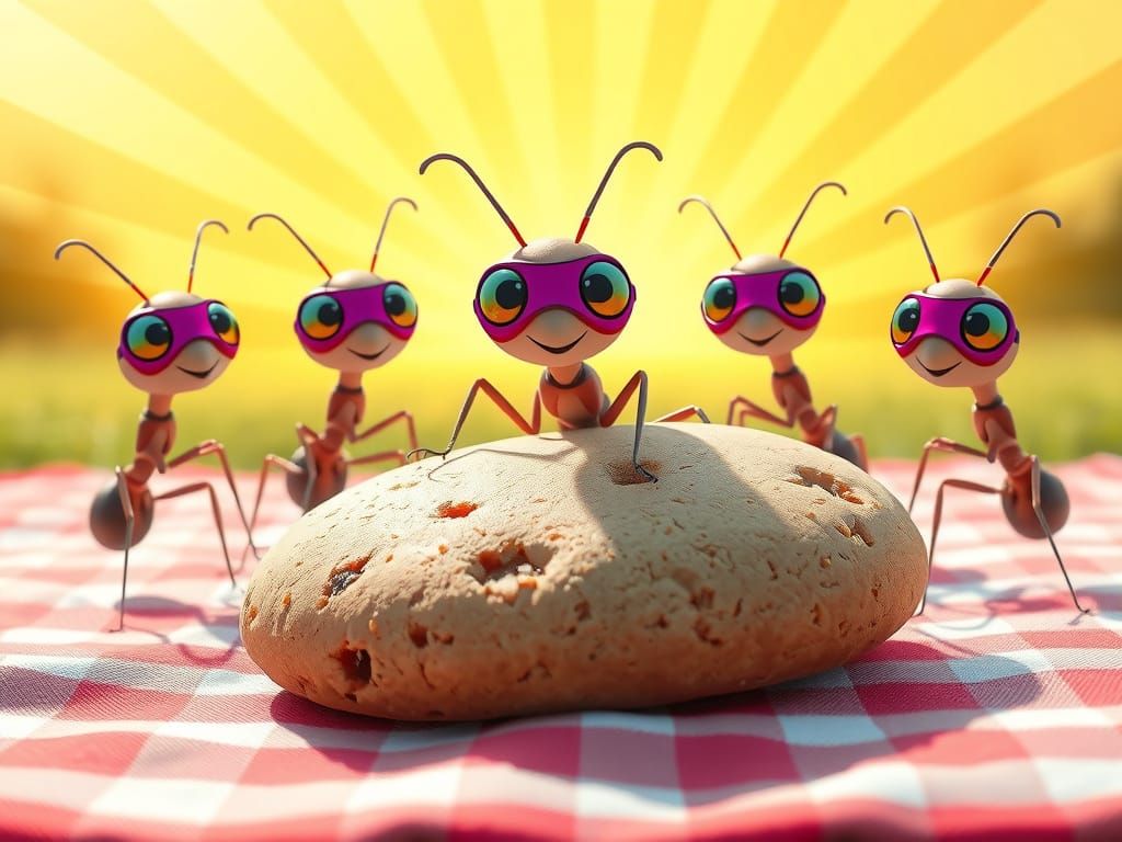 Stealthy Ants Converge on a Gargantuan Cookie in a Whimsical...