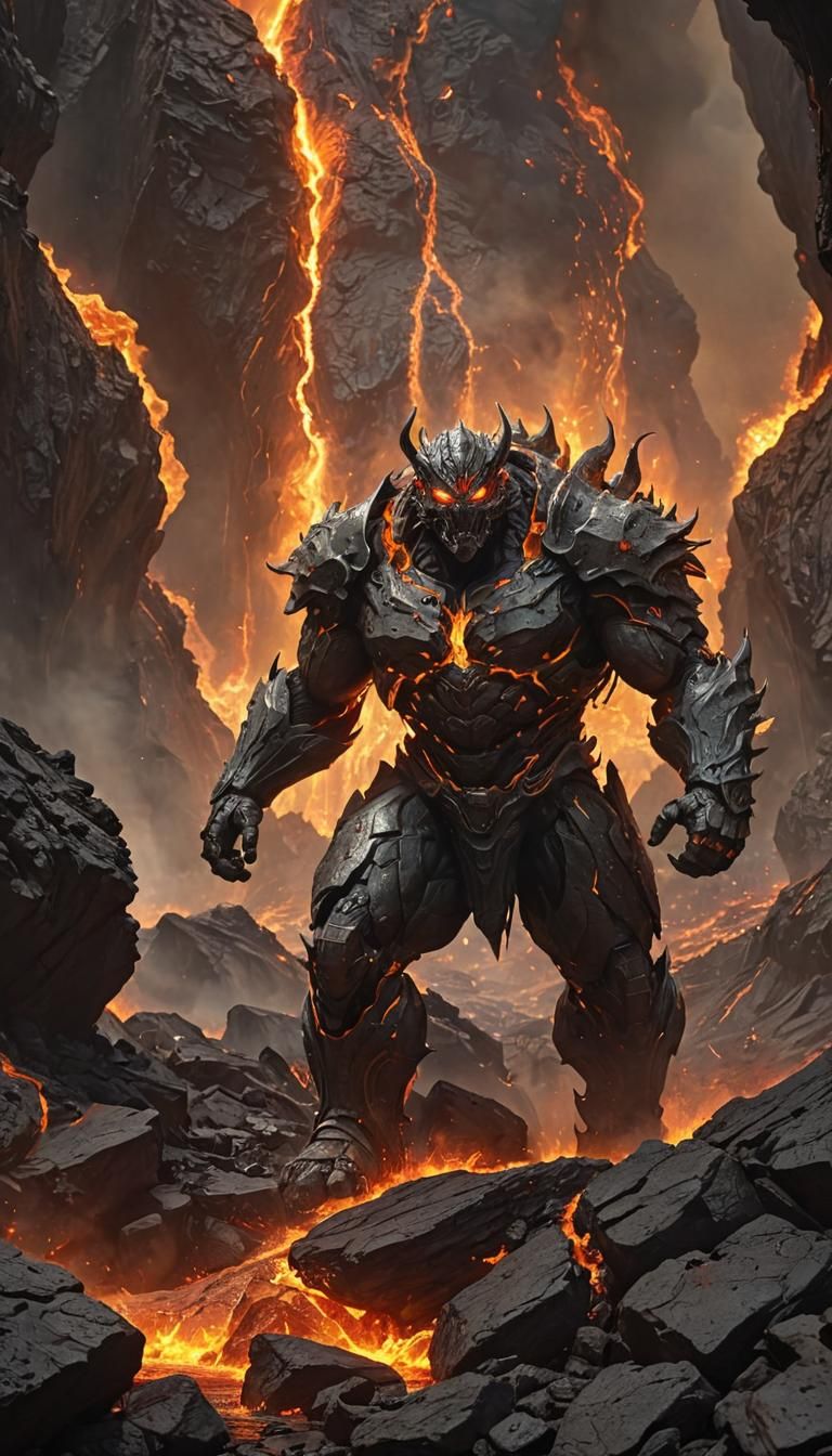 God of Vengeance Manifests During Earthquake: Digital Art