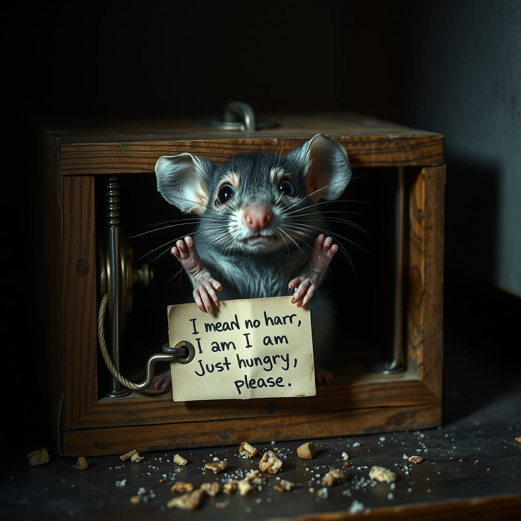 Mouse in Trap: A Hyper-Realistic Emotional Render