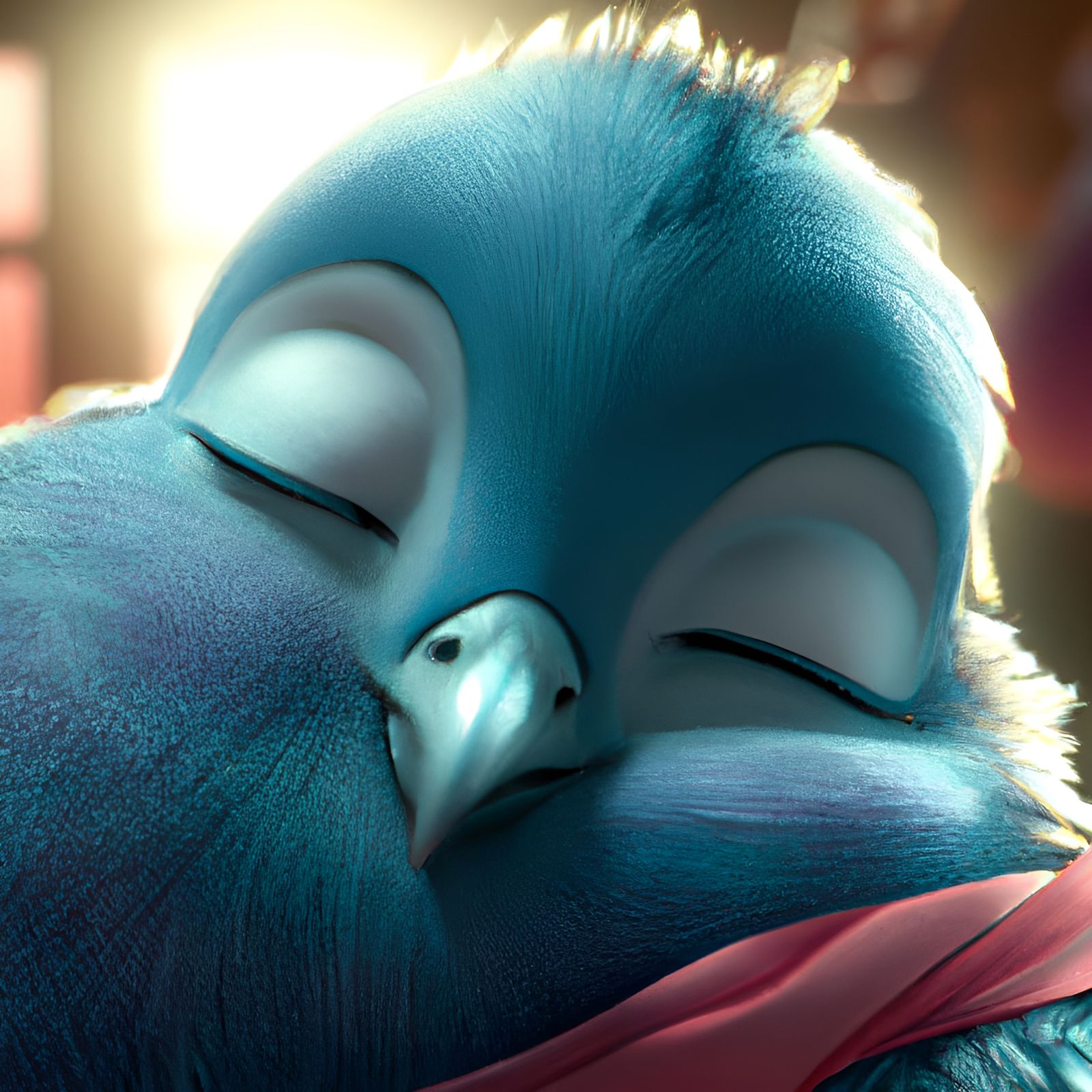 Adorable Sleeping Pigeon in Detailed 3D Render