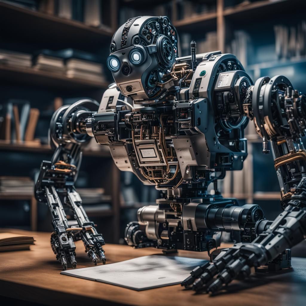 AI Automating Education Tasks: Hyperrealistic Render
