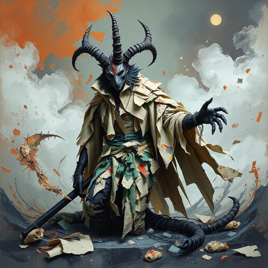 Daemon of Inspiration in Tattered Paper Clothing