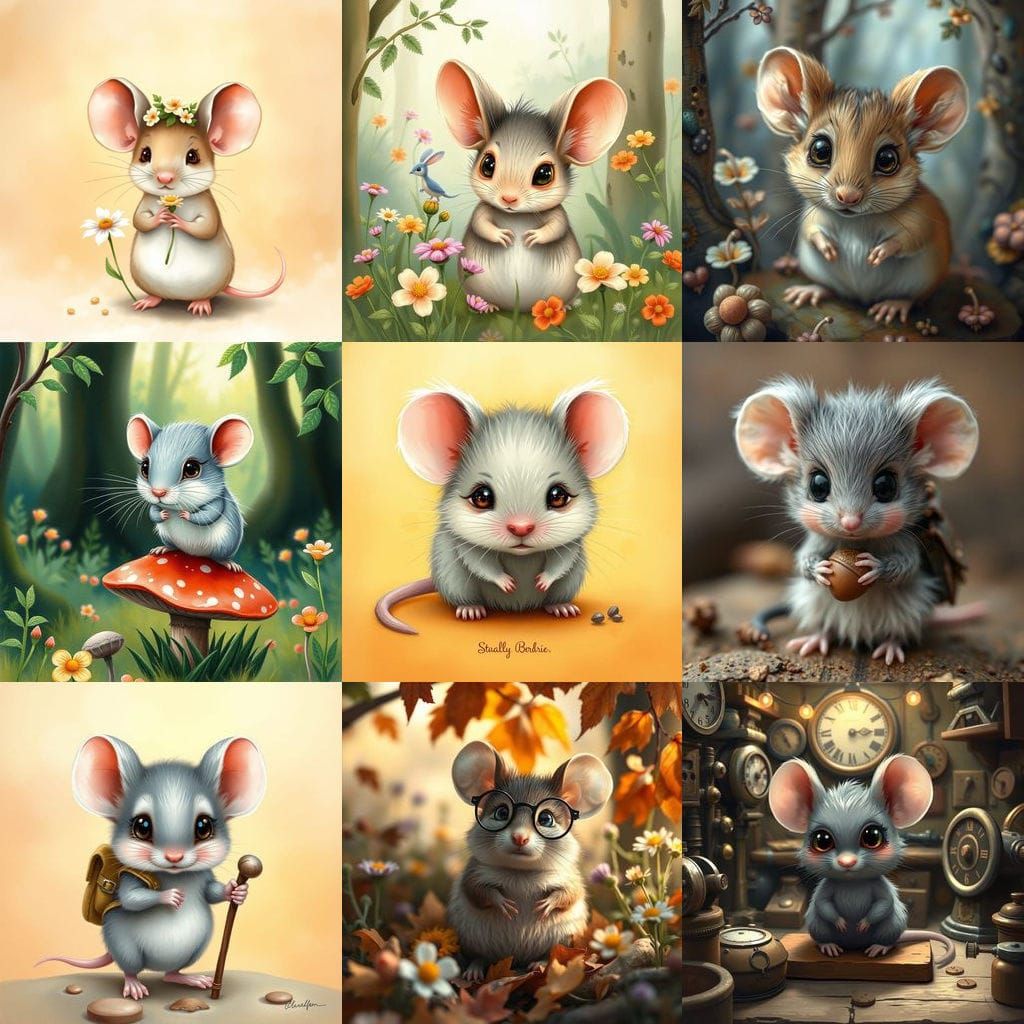 A Delightful Mouse in Whimsical Art