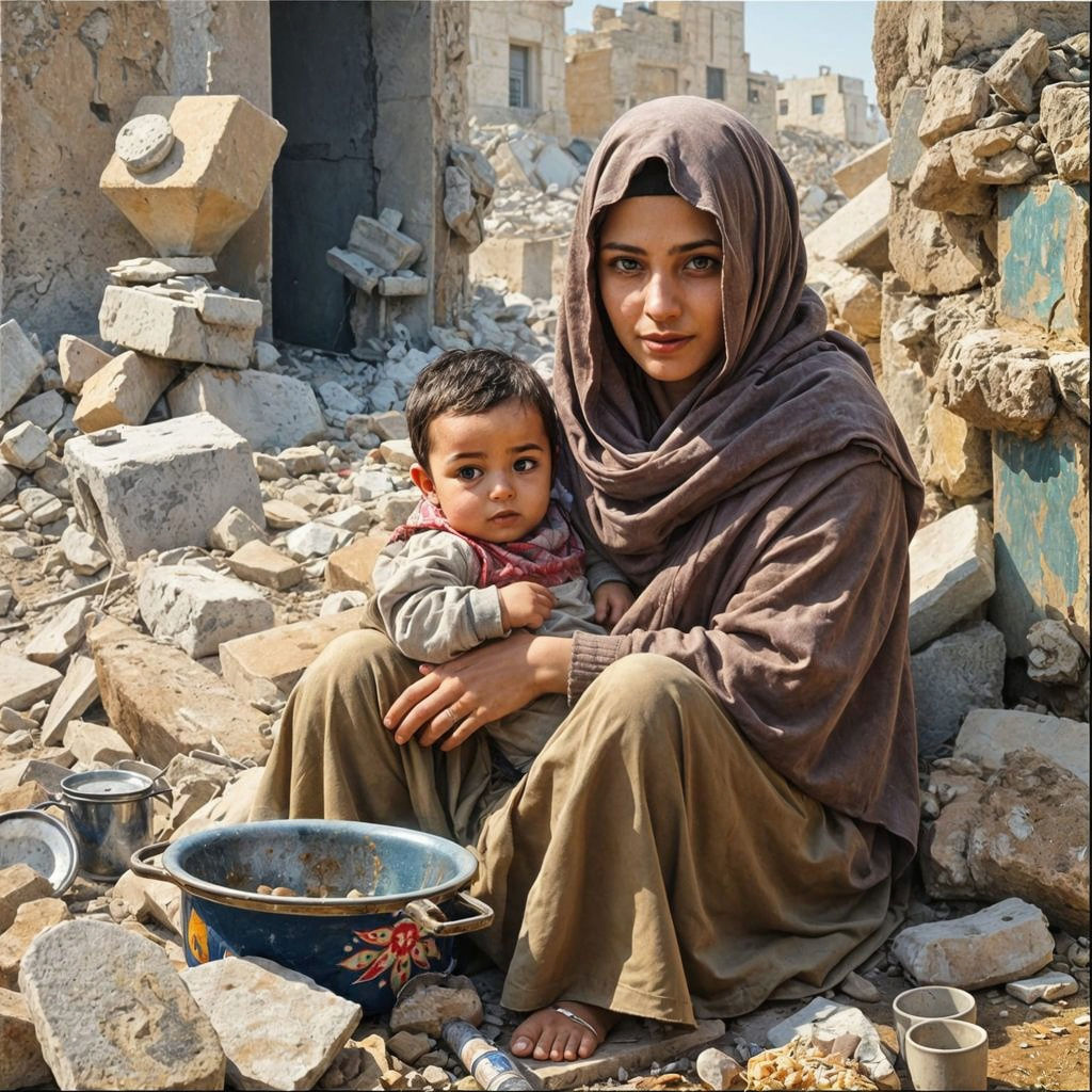 Mother's Resilience in a War-Torn Landscape