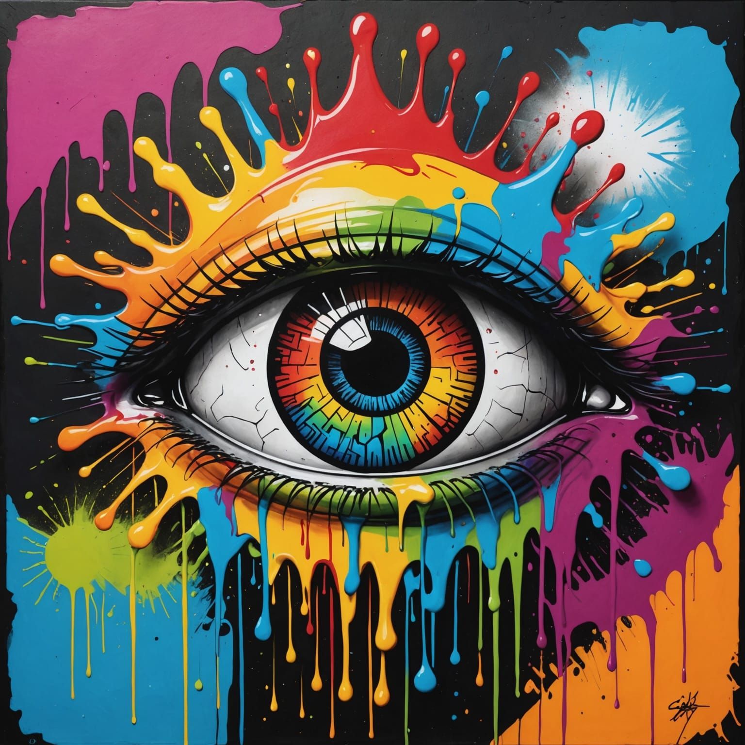 Third Eye Conspiracy in Graffiti Street Art