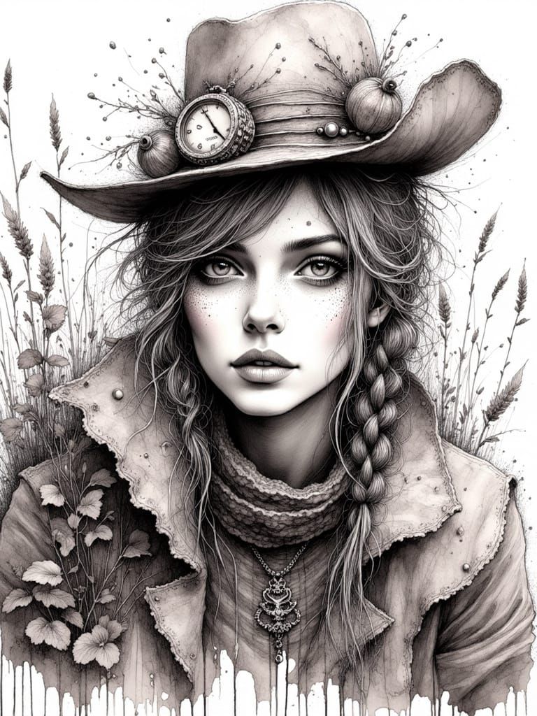 Atmospheric Ink Crosshatching with Depth of Field