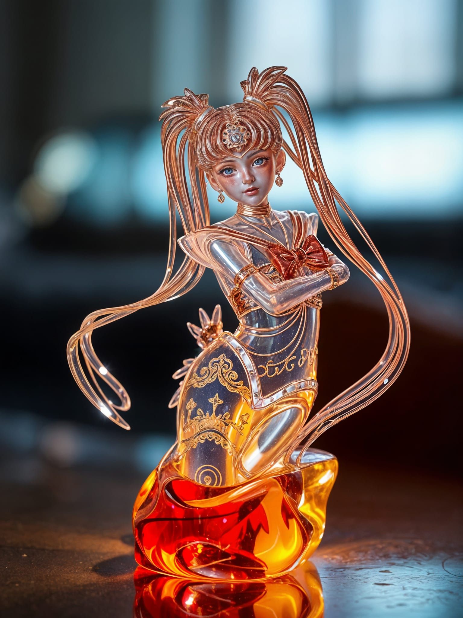Sailor Moon glass figurine
